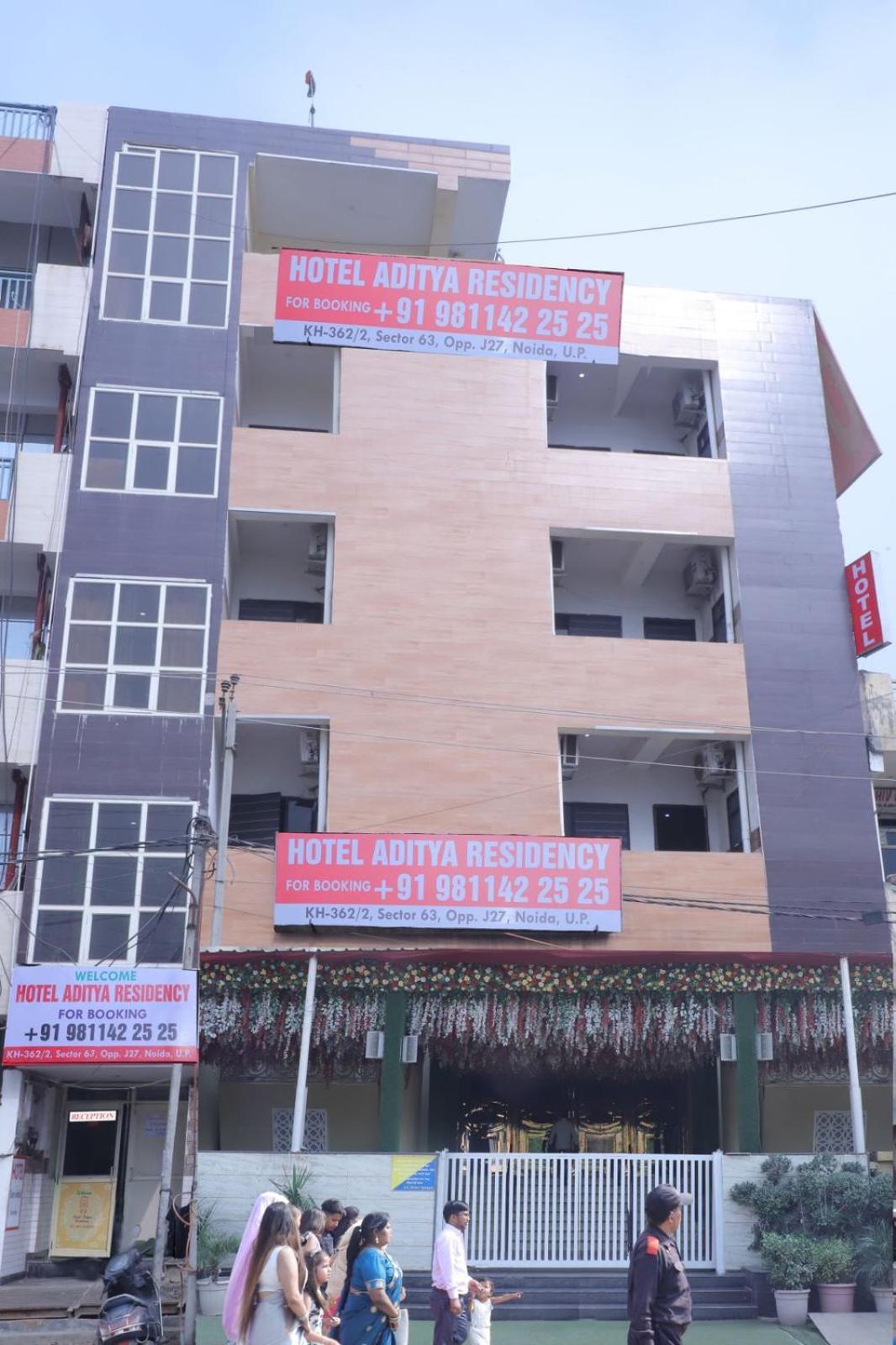 Hotel Aditya Residency Near Sector 63 Metro Station Ноида Екстериор снимка